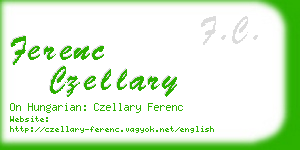 ferenc czellary business card